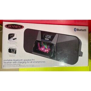 Jensen Model JBD-400 Portable Bluetooth Wireless Stereo Speaker FM Receiver